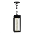 Pemberly Row LED Integrated Black Metal Outdoor Ceiling Light
