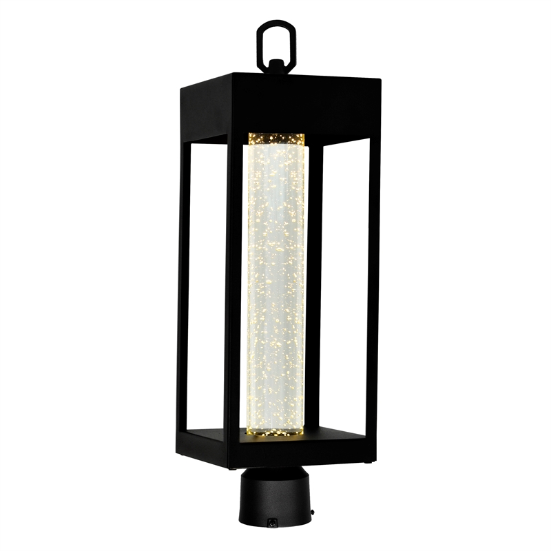 Pemberly Row LED Integrated Black Metal Outdoor Lantern Head