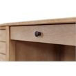 Pemberly Row Modern Wood Credenza and Hutch Wood Office Desk Hutch Light Brown