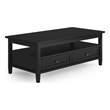 Pemberley Row Solid Wood Black Coffee Table Rectangular 24