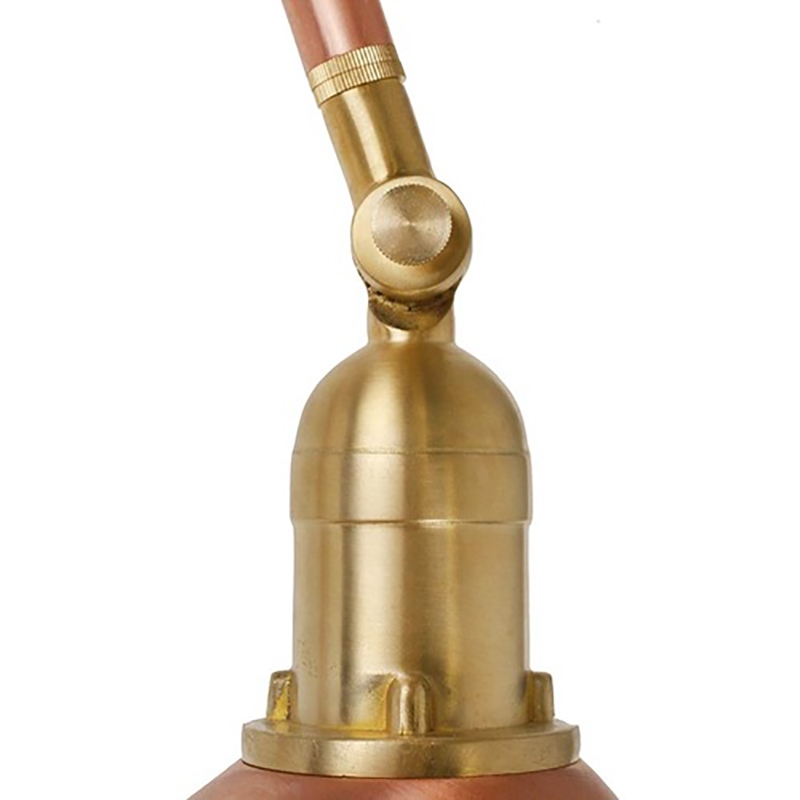 Pemberly Row Metal Adjustable Gooseneck Sign Light in Raw Copper