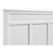 Pemberly Row Traditional Rubber Wood Full Bed in White Finish
