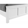 Pemberly Row Traditional Rubber Wood Full Bed in White Finish