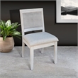 Pemberly Row Modern Cane Back Dining Chair Light Gray (Set of 2)
