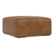 Pemberly Row Modern / Contemporary Ottoman in Brown Genuine Leather