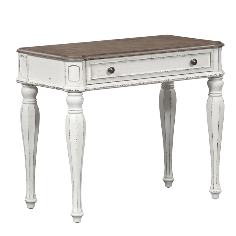 Pemberley Row Poplar Antique White Accent Desk Rectangular 36