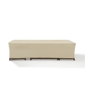 Pemberly Row Large Outdoor Furniture Cover For Patio Set in Tan