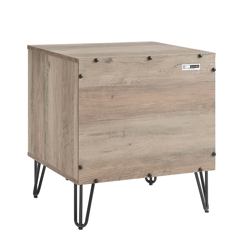 Pemberly Row 2-Piece Standard 3-Drawer Dresser and 1.0 Nightstand in Light Gray