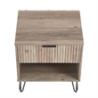 Pemberly Row 2-Piece Standard 3-Drawer Dresser and 1.0 Nightstand in Light Gray