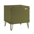 Pemberly Row Nightstand from Engineered Wood in Olive Green - Set of 2