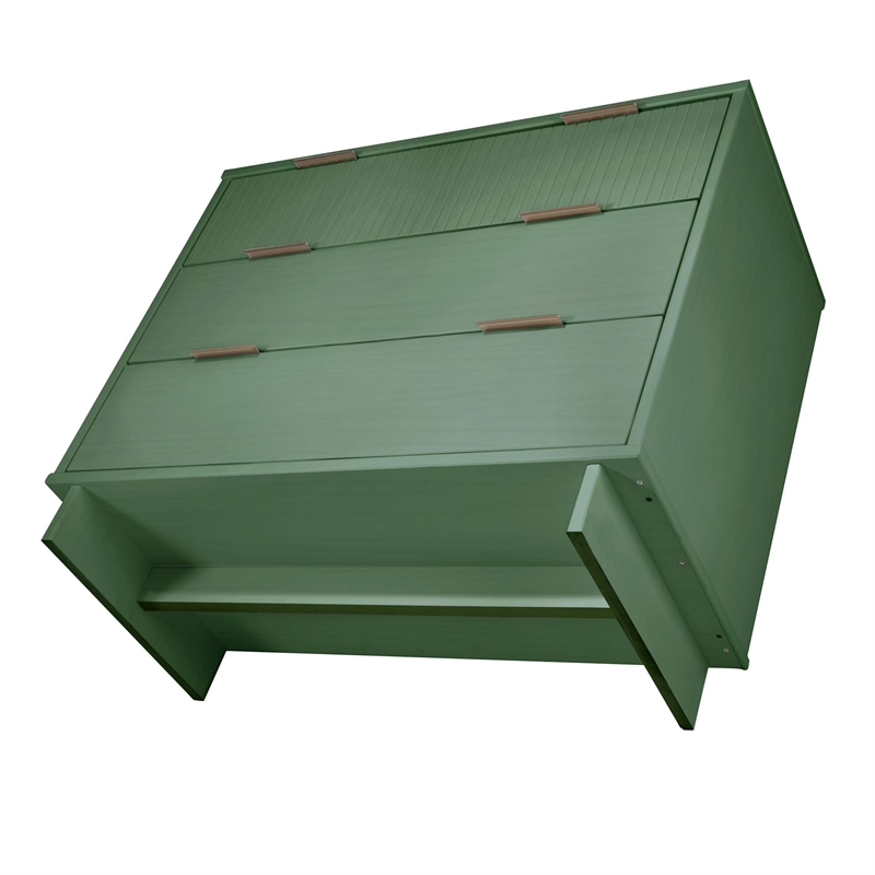 Pemberly Row 2-Piece Standard Dresser and Nightstand Set - Wood - Sage Green