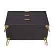 Pemberly Row Modern Engineered Wood Dresser with 3-Drawers in Black