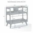 Pemberly Row Contemporary Medium Record Storage Console Walnut