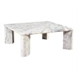 Pemberly Row Modern Coffee Table Ashen Gray Stone Coffee Tables