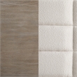 Pemberly Row Contemporary Wood Eastern King Panel Bed Taupe Oak and Cream
