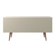 Pemberly Row Wood Wine Rack Sideboard in Maple Cream & Off White