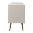 Pemberly Row Wood Wine Rack Sideboard in Maple Cream & Off White