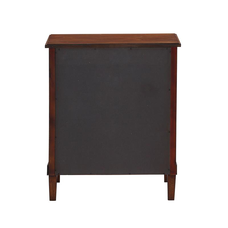 Pemberly Row Contemporary Contemporary Brown Finished Wood 3-Drawer Nightstand
