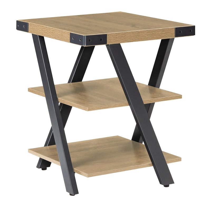 Pemberly Row Modern / Contemporary Wood End Table in Sand Dune