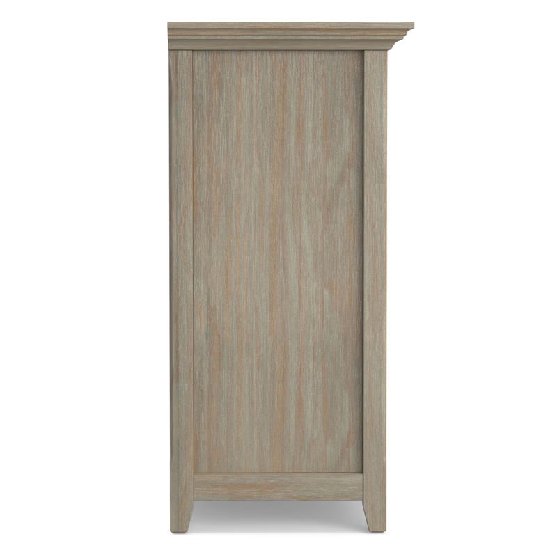 Pemberly Row Transitional Solid Wood 8 Cube Bookcase in Distressed Gray