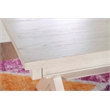 Pemberly Row 7 Piece Wood Dining Set X-Frame Padded Seats in Distressed White
