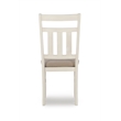 Pemberly Row 7 Piece Wood Dining Set X-Frame Padded Seats in Distressed White