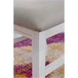 Pemberly Row 7 Piece Wood Dining Set X-Frame Padded Seats in Distressed White