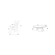 Pemberly Row 7 Piece Wood Dining Set X-Frame Padded Seats in Distressed White