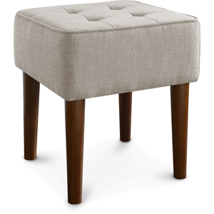 Pemberly Row Modern / Contemporary Square Tufted Stool French Dove