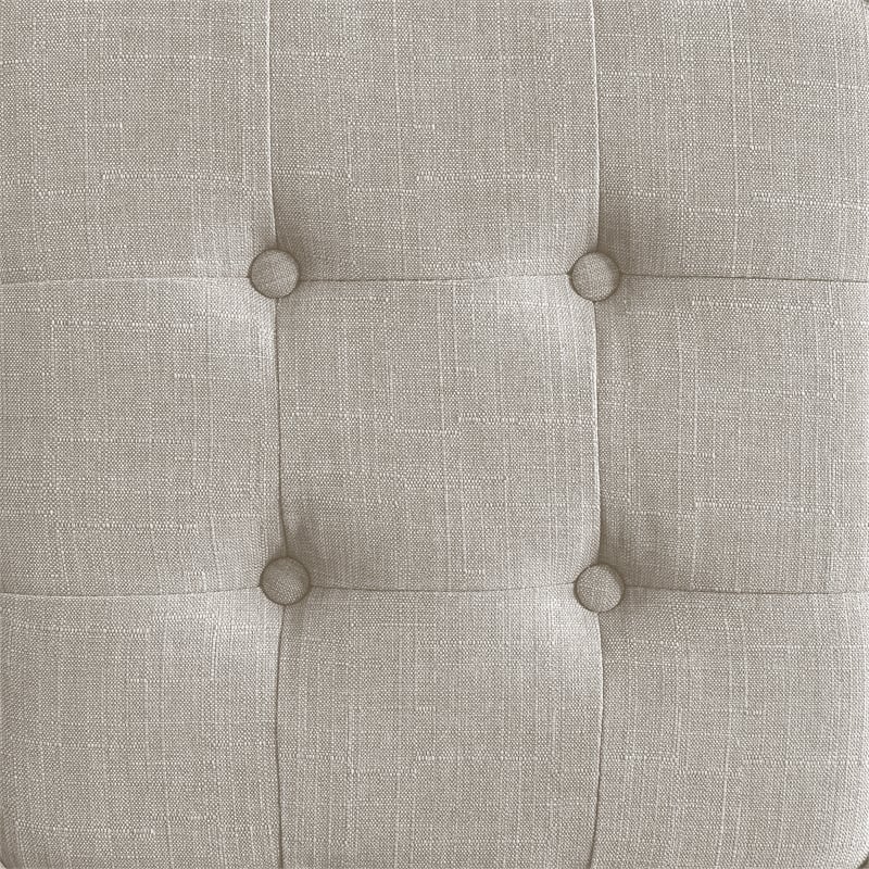 Pemberly Row Modern / Contemporary Square Tufted Stool French Dove
