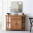 Pemberly Row Modern Wood Dining Server in Antique Natural (Brown)