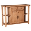 Pemberly Row Modern Wood Dining Server in Antique Natural (Brown)