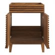 Pemberly Row Wooden Bathroom Vanity Cabinet in Walnut Finish