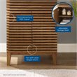 Pemberly Row Wooden Bathroom Vanity Cabinet in Walnut Finish