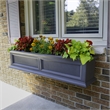 Pemberley Row Polyethylene Graphite Gray Window Box Rectangular Built-In Water Reservoir 48