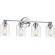 Pemberly Row Transitional 4 Light Chrome Bath Vanity Fixture 30