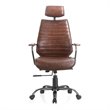 Pemberly Row Modern / Contemporary Office Chair Dark Brown Leather