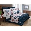 Pemberly Row 5-piece Microfiber Double Queen Quilt Set in Navy Bay Harbour
