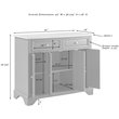 Pemberly Row Wood Top Kitchen Island Cart in Distressed White