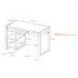 Pemberly Row Wood Computer Desk w/ USB Port and AC Plug-in Unit - Dark Walnut