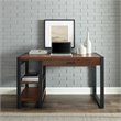 Pemberly Row Wood Computer Desk w/ USB Port and AC Plug-in Unit - Dark Walnut