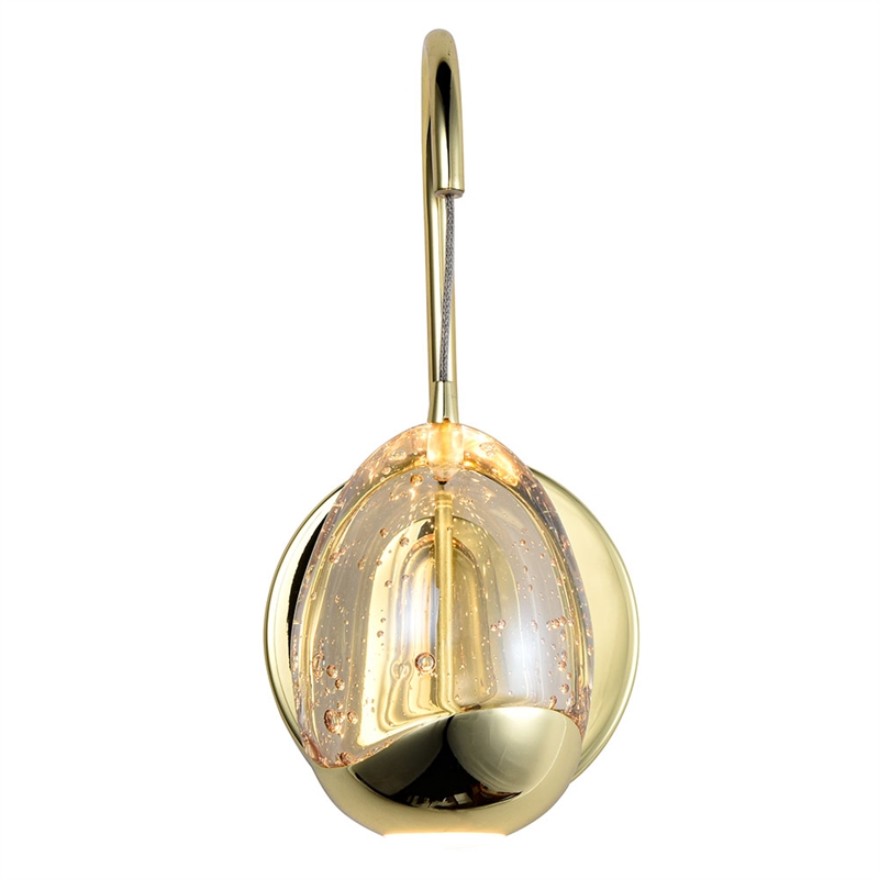 Pemberly Row Integrated LED ETL Certified Wall Sconce Lighting Fixture Gold