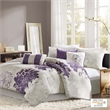Pemberly Row 7-piece Cotton Sateen Comforter Set in Purple Finish