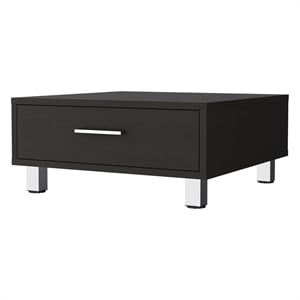 Pemberly Row Modern Coffee Table Black Wengue Engineered Wood