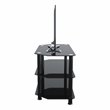 Pemberley Row Steel and Glass Black TV Stand Rectangular Ventilated 31.5