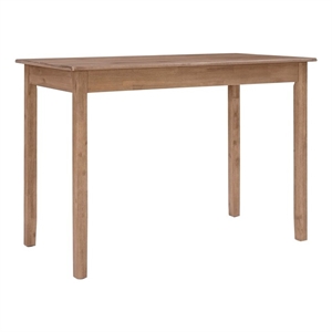 Pemberly Row Modern / Contemporary Wood Tavern Table in Washed Gray
