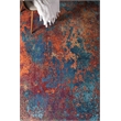 Pemberly Row 9' x 12' Blue and Red Fabric Modern Area Rug (9' x 12')
