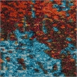 Pemberly Row 9' x 12' Blue and Red Fabric Modern Area Rug (9' x 12')