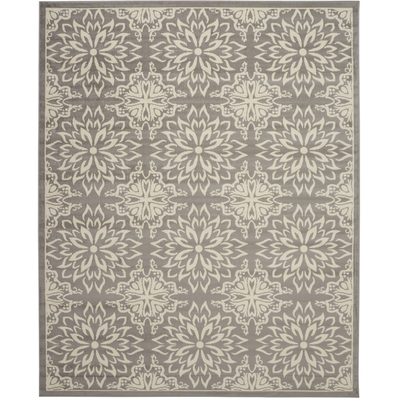 Pemberly Row 8' x 10' Gray Fabric Farmhouse Area Rug (8' x 10')