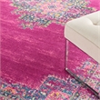 Pemberly Row Modern 9' x 12' Pink Fabric Bohemian Indoor Area Rug